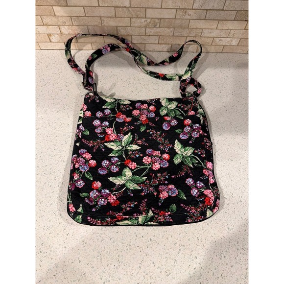 Vera Bradley Iconic Triple Zip Hipster Crossbody Bag - Winter Berry pattern - Picture 2 of 3